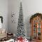 12ft. Pre-Lit Flocked Artificial Pencil Christmas Tree, Clear Lights